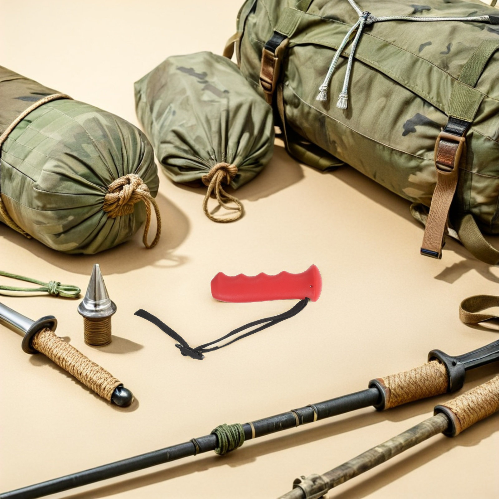 Czerwony uchwyt do laski – wym – Outdoor Sport Climbing Gear recenzja i cena