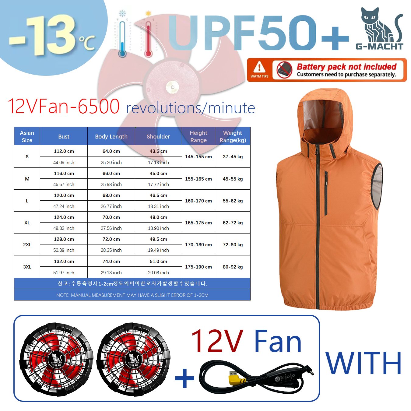 Letni sportowy wentylator 12V/ – Outdoor Sport Jacket Brand recenzja i cena